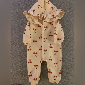 Cherry Print Kids One Piece